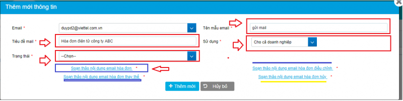 Tùy Chọn Biểu Mẫu Gửi Mail